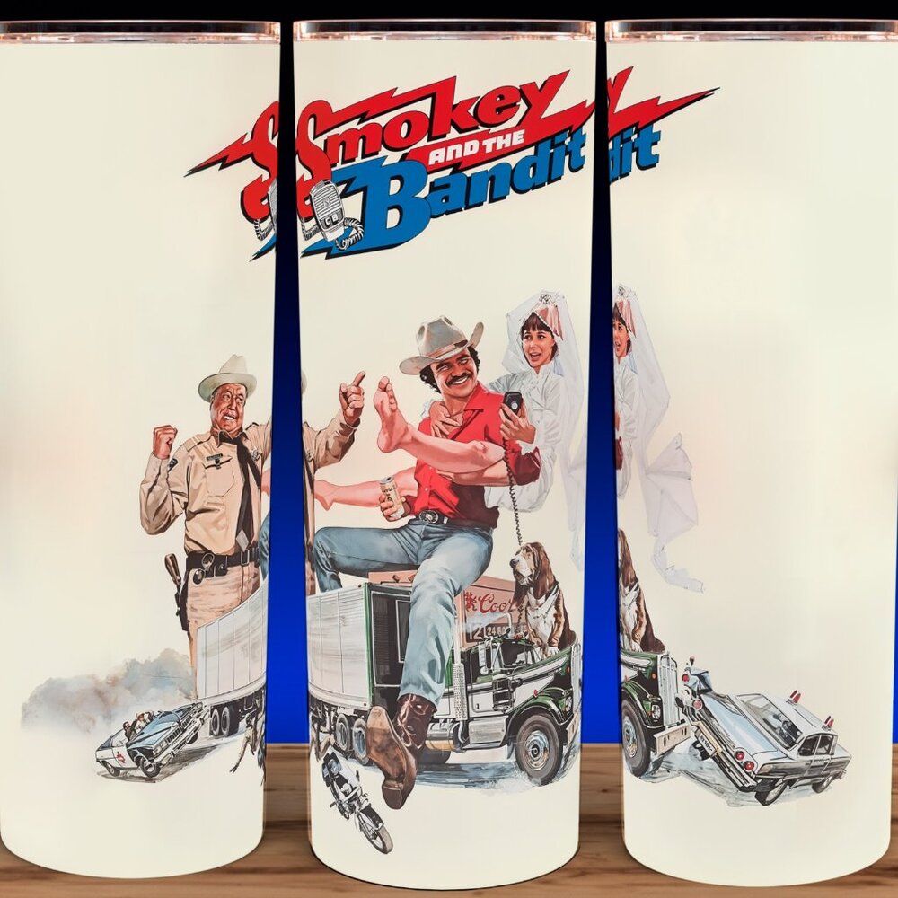 Smokey and The Bandit 70s Burt Reynolds Cup Mug Tumbler 20 oz